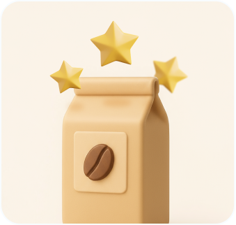 Rating specialty coffee with stars and review in the Siip app to improve taste matching